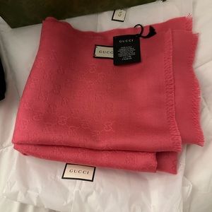 Pink Gucci Scarf - never worn.